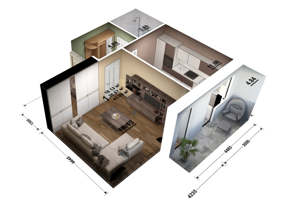 Интерактивная 3d модель квартиры